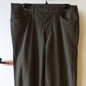 Lululemon Warpstreme ABC Pant Classic 37"L inseam Tall Size 34 Dark Olive